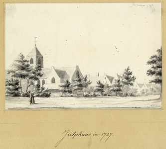 804937 Gezicht in Jutphaas met de Nederlands Hervormde kerk.N.B. De gemeenten Jutphaas en Vreeswijk zijn per 1 juli ...